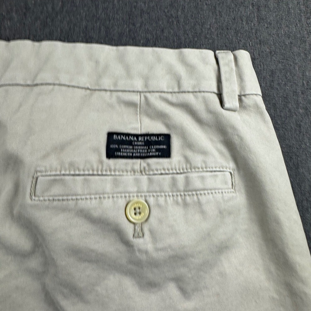 Banana Republic Aiden Chino Mens 34x32 Stone Beige Slim Fit Cotton Pants
